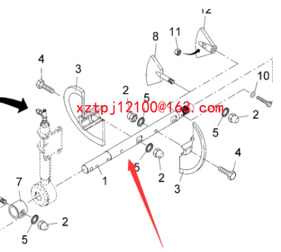 The part number of the mixing shaft of the main ma