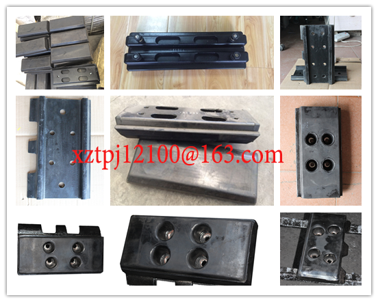 Asphalt paver crawler track units rubber track pad