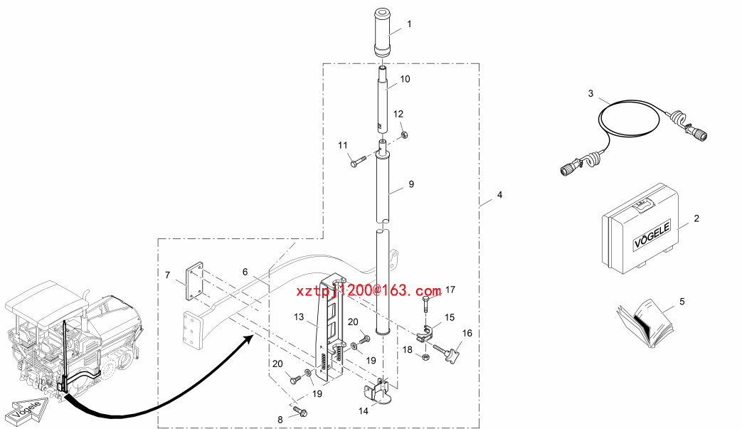 S1300-2 paver CABLE 2,5M 2460770015