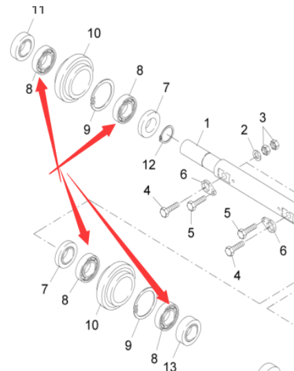 Fogler return roller bearing part number 950907062