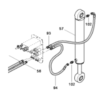 Danapak paver lifting oil cylinder part number 481