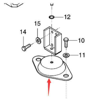 Danapak engine foot pad part number 966613800