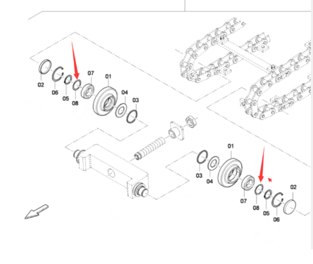 Laying machine Danapak guide wheel seal part numbe