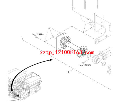 Vogler left scraper sprocket shaft part number 208