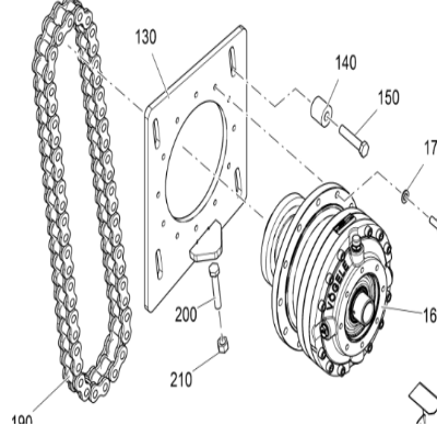 Fugler scraper motor reducer part number 2197835