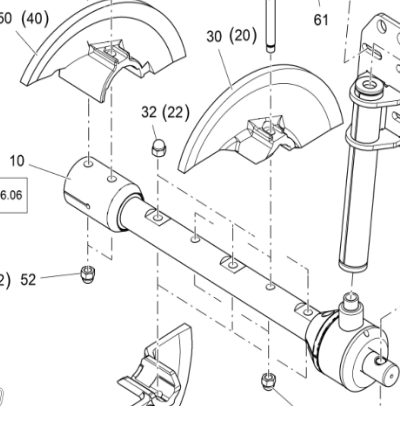 Fogler main engine spiral shaft repair kit part nu