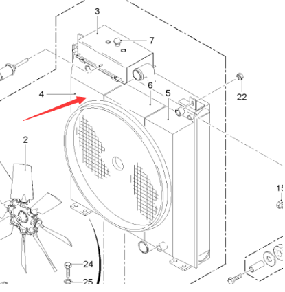 Vetgen engine water tank part number 2053240