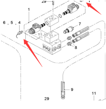 Wirtgen solenoid valve plug part number 117269
