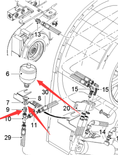 Wittgen belt tensioner accumulator part number 140