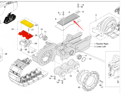 Wirtgen wear-resistant skateboard part number 2056