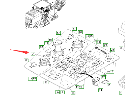 Wirtgen control switch part number 2141676