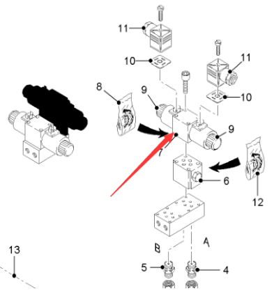 Wirtgen rotary solenoid valve repair kit part numb