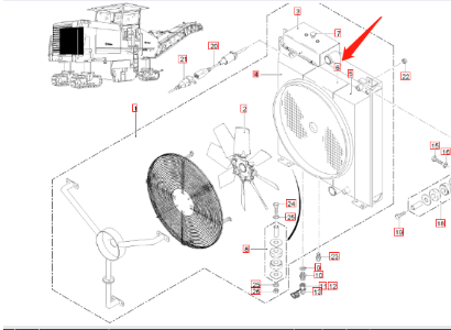 Wirtgen air cooler part number 2053239