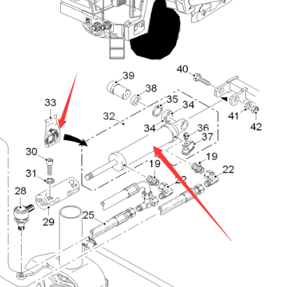 Wirtgen steering cylinder part number 2134895