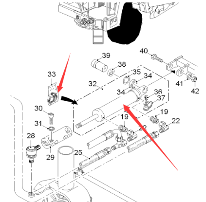 Wirtgen steering cylinder repair kit Part number 3