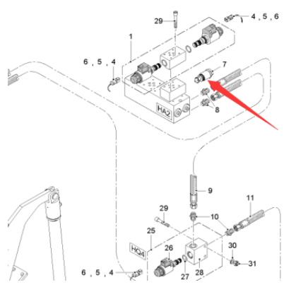 Wirtgen overflow valve part number 2503542