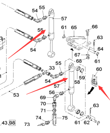 Wirtgen steering cylinder repair kit Part number 5